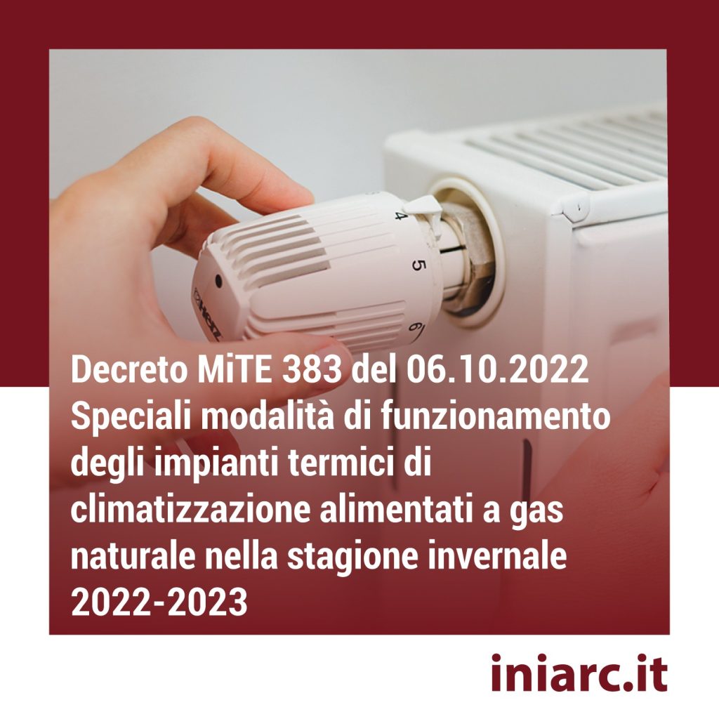 Stagione invernale 2022/2023 - D.M. n. 383 del 06.10.2022
